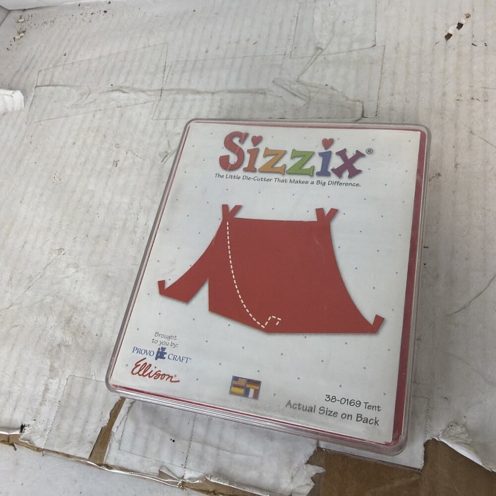 SIZZIX Originals 38-0169 Red Die Provocraft Ellison Tent Camping Scouts New